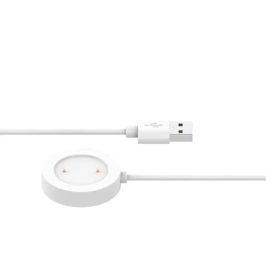 White charger for Xiaomi Mi S1 Active smartwatch, compatible charging cable from That Watch Shop, designed for Xiaomi Mi S1 Active.