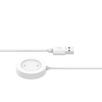 White charger for Xiaomi Mi S1 Active smartwatch, compatible charging cable from That Watch Shop, designed for Xiaomi Mi S1 Active.