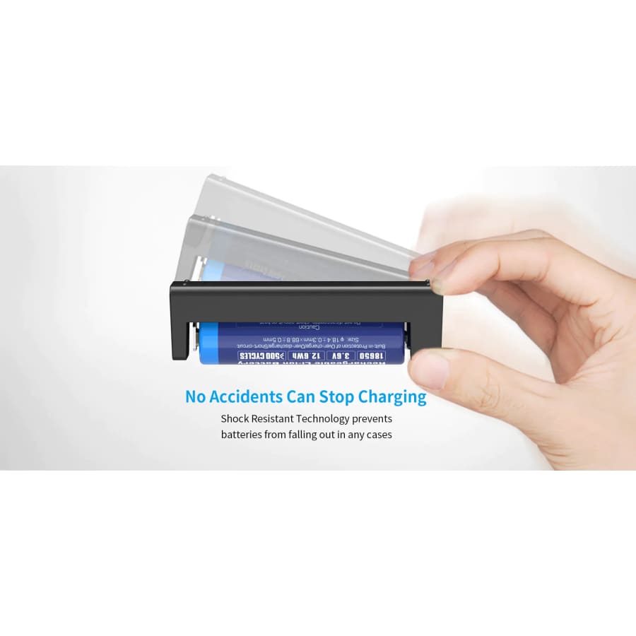 XTAR MC1 1 Bay USB Battery Charger for rechargeable batteries, compact and portable charger in black.