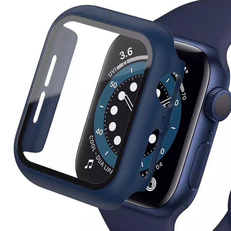 Black protective case for Apple Watch Series 4 44mm, designed to safeguard the watch with a sleek, durable cover.