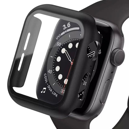 Black protective case for Apple Watch Series 4 44mm, designed to safeguard the watch, by That Watch Shop.