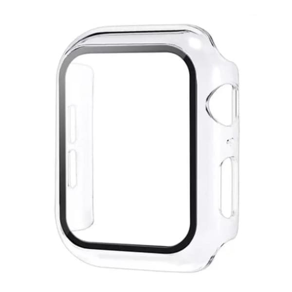 Black protective watch case for Apple Watch Series 6 44mm, designed to shield and enhance the watch's appearance.