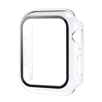 Black protective watch case for Apple Watch Series 6 44mm, designed to shield and enhance the watch's appearance.