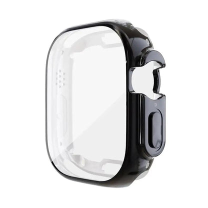 Black protective case for Apple Watch Ultra 3 (49mm), designed to shield and enhance the watch's appearance.