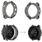 Black clear protective watch case for Garmin Forerunner 645 series, designed to shield the smartwatch from scratches and impacts.