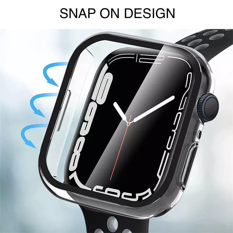 Navy protective case for 38mm Apple Watch 1st generation, made by That Watch Shop, designed to fit securely around the watch.
