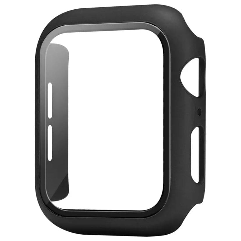 Black protective case for Apple Watch Series 1 38mm, designed to fit and safeguard the watch.