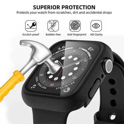 Clear protective case for Apple Watch Series 3 38mm, made by That Watch Shop, showcasing the transparent design and watch fit.