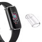Clear protective watch case for Fitbit Luxe by That Watch Shop, showing a transparent cover fitted on the device.