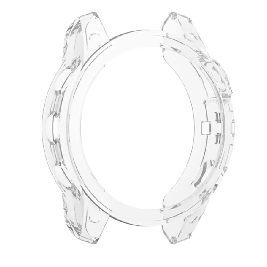 Clear protective watch case for Garmin fenix 7S and 7S Pro series, designed by That Watch Shop to shield the smartwatch.