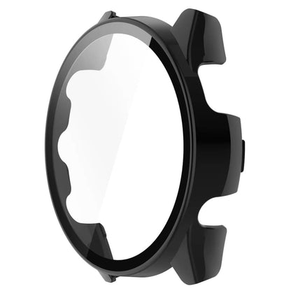 Black protective watch case for Garmin Forerunner 265, designed to shield the smartwatch from scratches and impacts.