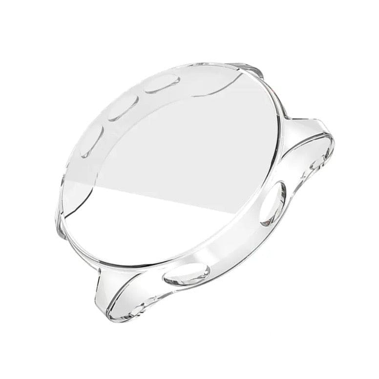 Clear protective watch case for Garmin Forerunner 935, made by That Watch Shop, shown fitted on the watch.