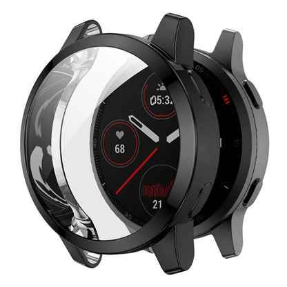 Black protective watch case for Garmin Venu 2, designed to shield the smartwatch from scratches and impacts.