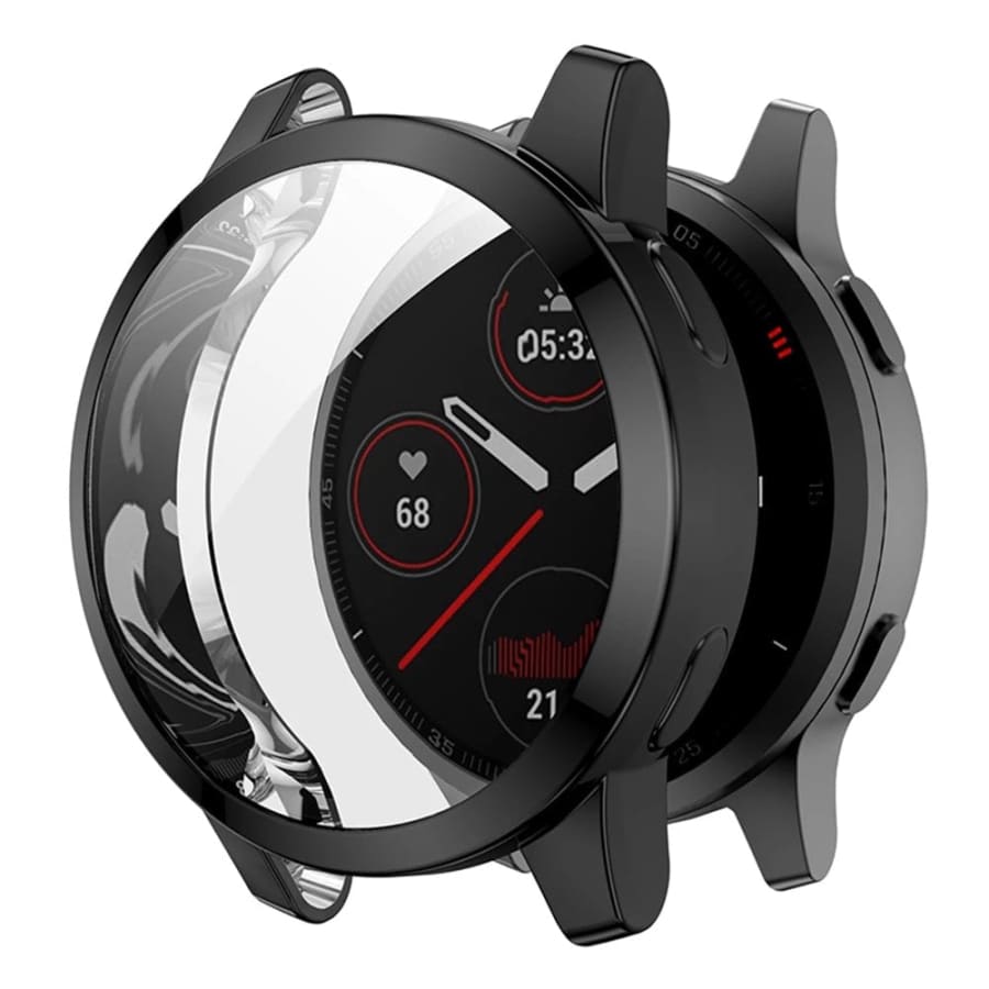 Black protective watch case for Garmin Venu 2S, made by That Watch Shop, designed to protect and secure the smartwatch.