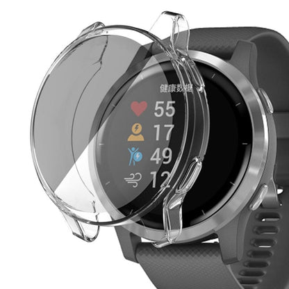 Clear protective watch case for Garmin Vivoactive 4 by That Watch Shop, designed to safeguard the watch while maintaining visibility.