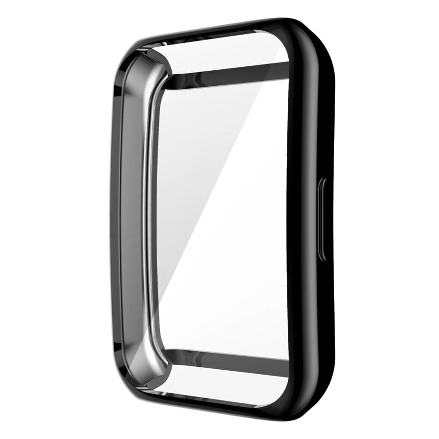 Black protective watch case for Huawei Band 7, designed to safeguard the fitness tracker from scratches and impacts.