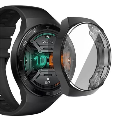 Black protective watch case for Huawei GT 2e Active from That Watch Shop, designed to safeguard the watch.