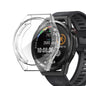 Clear protective watch case for Huawei GT Runner, made by That Watch Shop, shown on a smartwatch in the image.