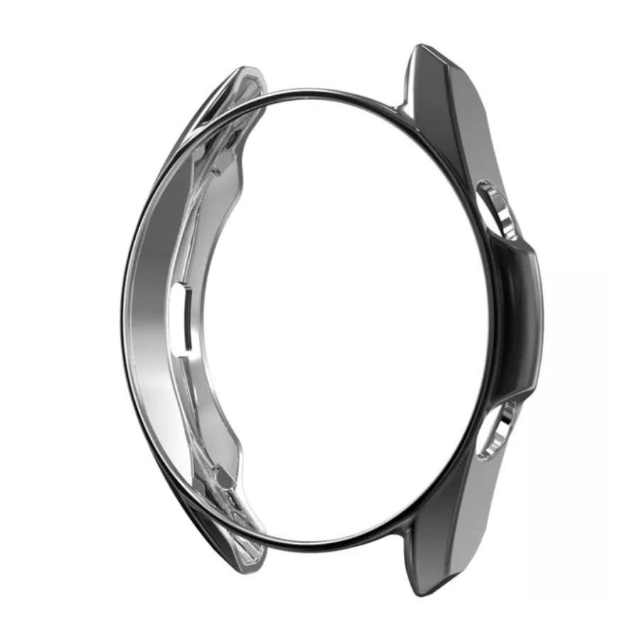 Black protective case for Samsung Galaxy Watch 3 45mm, designed by That Watch Shop, shown on the watch in close-up view.