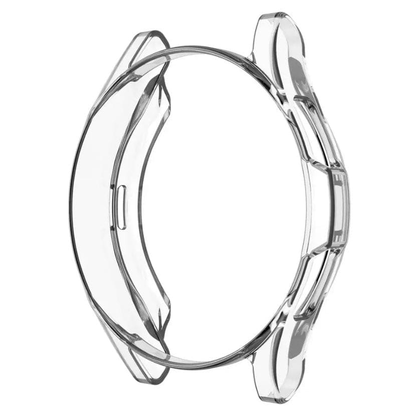 Clear protective case for Samsung Galaxy Watch 4 44mm, designed to safeguard the smartwatch with a transparent, snug fit.
