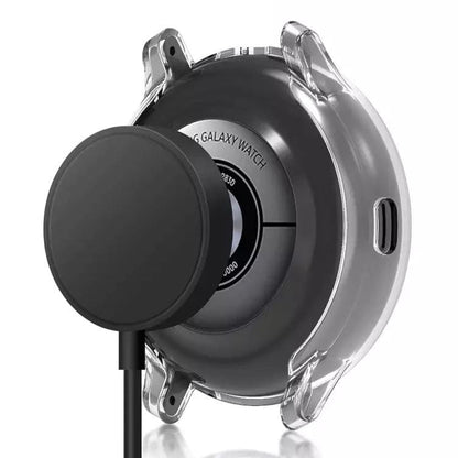 Clear protective case for Samsung Galaxy Watch Active 2 40mm, made by That Watch Shop, showcasing a slim, transparent watch cover.