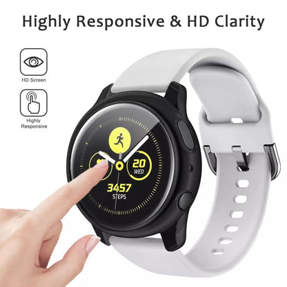 Black protective watch case for Samsung Galaxy Watch Active 2 (44mm), designed to shield the smartwatch from scratches and impacts.