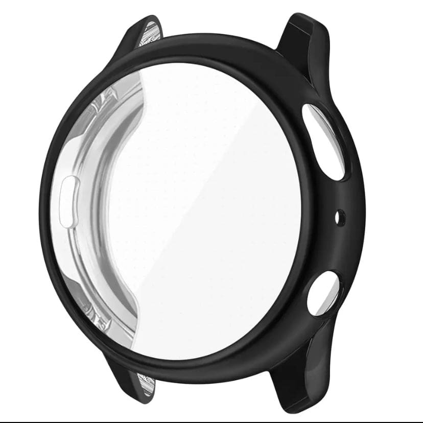 Black protective watch case for Samsung Galaxy Watch Active 2 44mm, designed to safeguard and enhance the smartwatch.