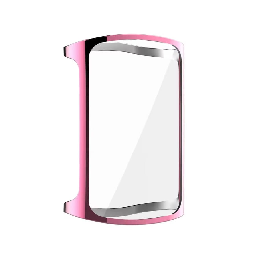 Pink protective watch case for Fitbit Charge 6, designed by That Watch Shop, showing a snug fit around the device.