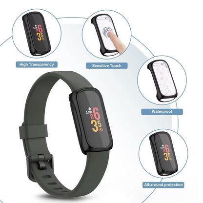 Gold protective watch case for Fitbit Inspire 2, designed by That Watch Shop, offers durable coverage and a sleek look.