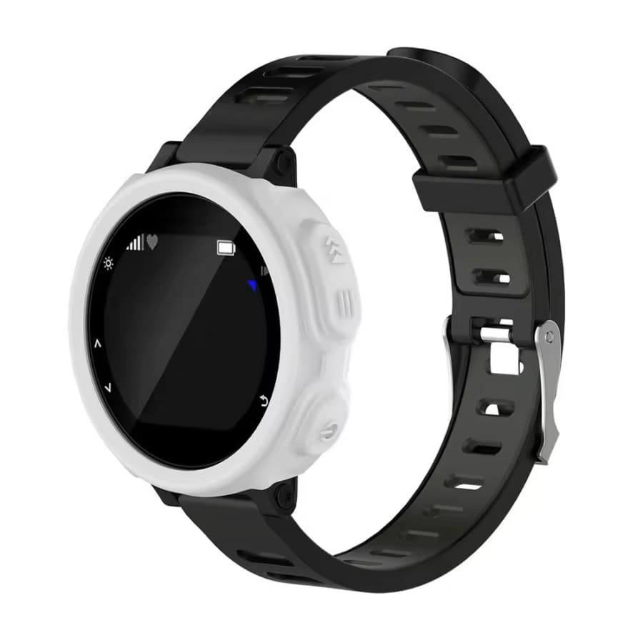 White protective watch case for Garmin Forerunner 235 series, designed to shield and enhance the smartwatch.
