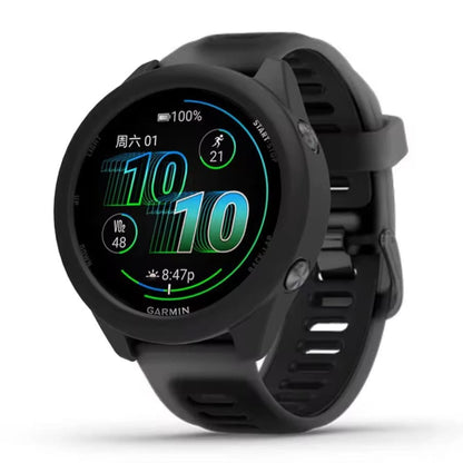 Black protective case for Garmin Forerunner 570 42mm watch, designed to shield and secure the watch.