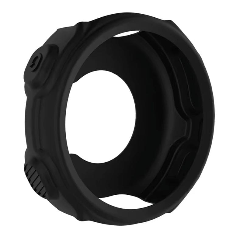 Black protective watch case for Garmin Forerunner 735 and 735XT, designed to shield the watch from scratches and impacts.