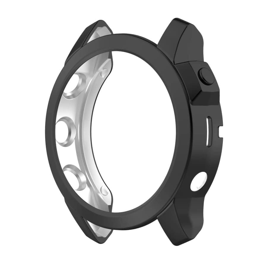 Black protective watch case for Garmin Quatix 7, designed to safeguard the Garmin Quatix 7 smartwatch.