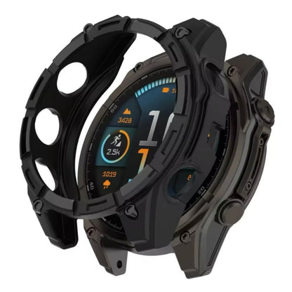 Black protective watch case for Garmin Tactix 8 (51mm), designed to safeguard the Garmin Tactix 8 smartwatch.