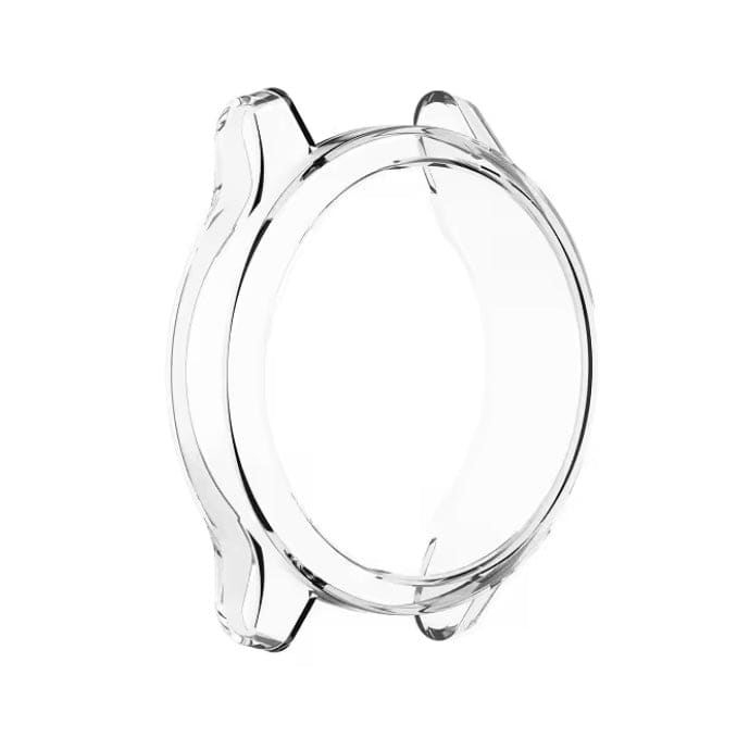 Clear protective watch case for Garmin Vivomove Trend, designed to shield the smartwatch from scratches and impacts.