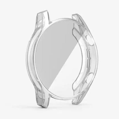 Clear protective watch case for Huawei GT 42mm, transparent silicone cover, designed to shield the smartwatch from scratches and bumps.