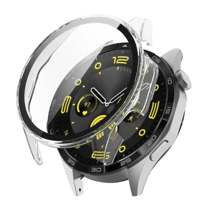 Clear protective watch case with stripe for Huawei GT4 46mm, designed to safeguard the smartwatch.