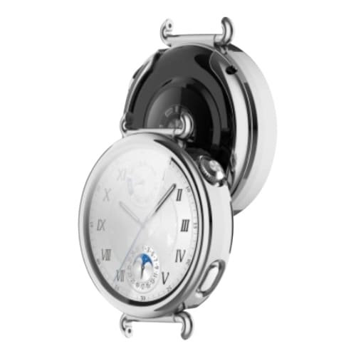 Silver protective watch case for Huawei GT6 41mm, designed to shield and enhance the smartwatch's appearance.