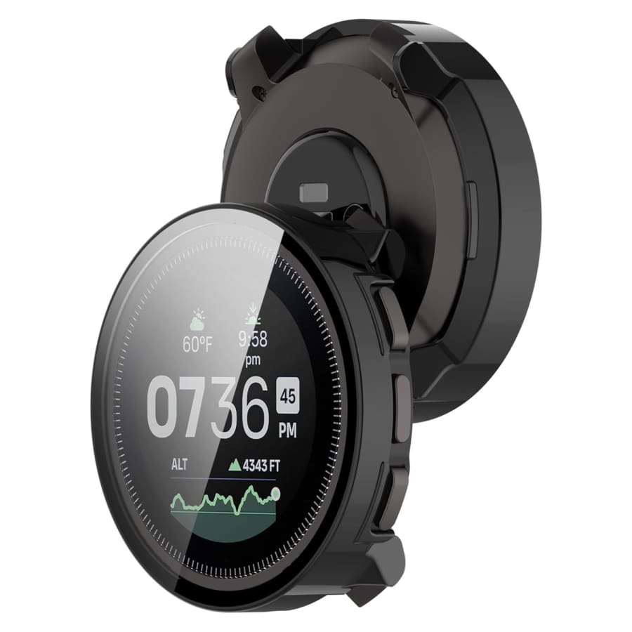 Black protective watch case for Suunto Vertical 2023, made by That Watch Shop, designed to safeguard the smartwatch.