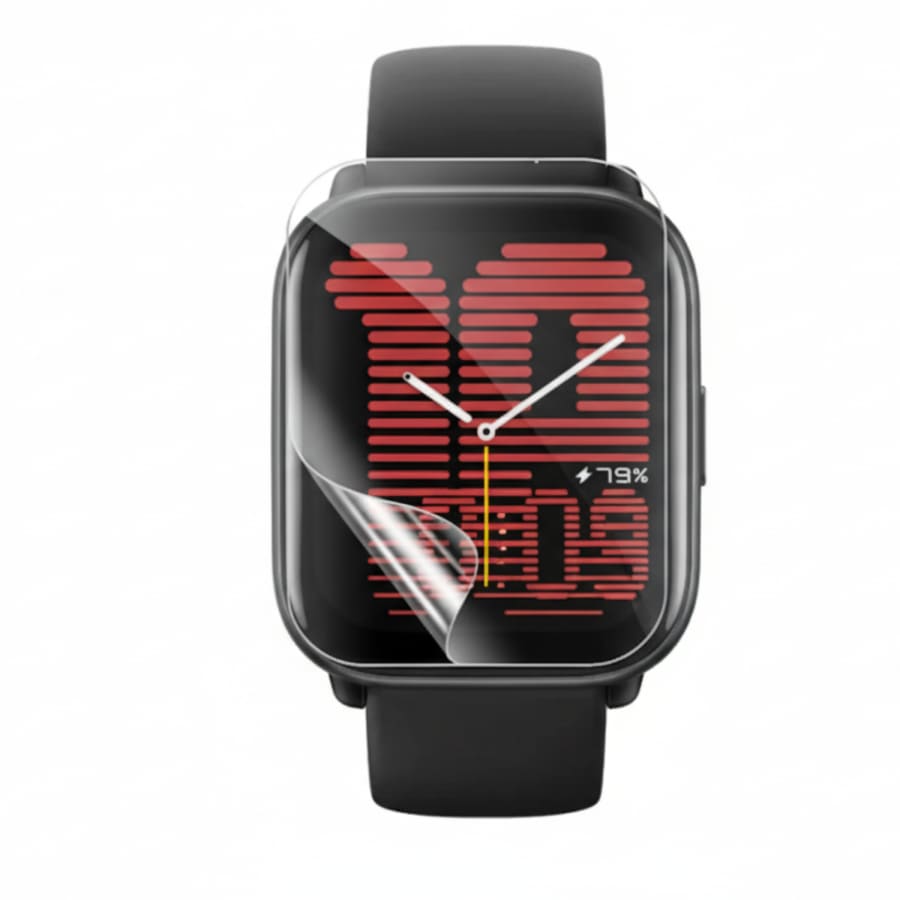 Hydrogel screen protectors for Amazfit Active smartwatch, pack of 6, providing durable protection for watch screens.