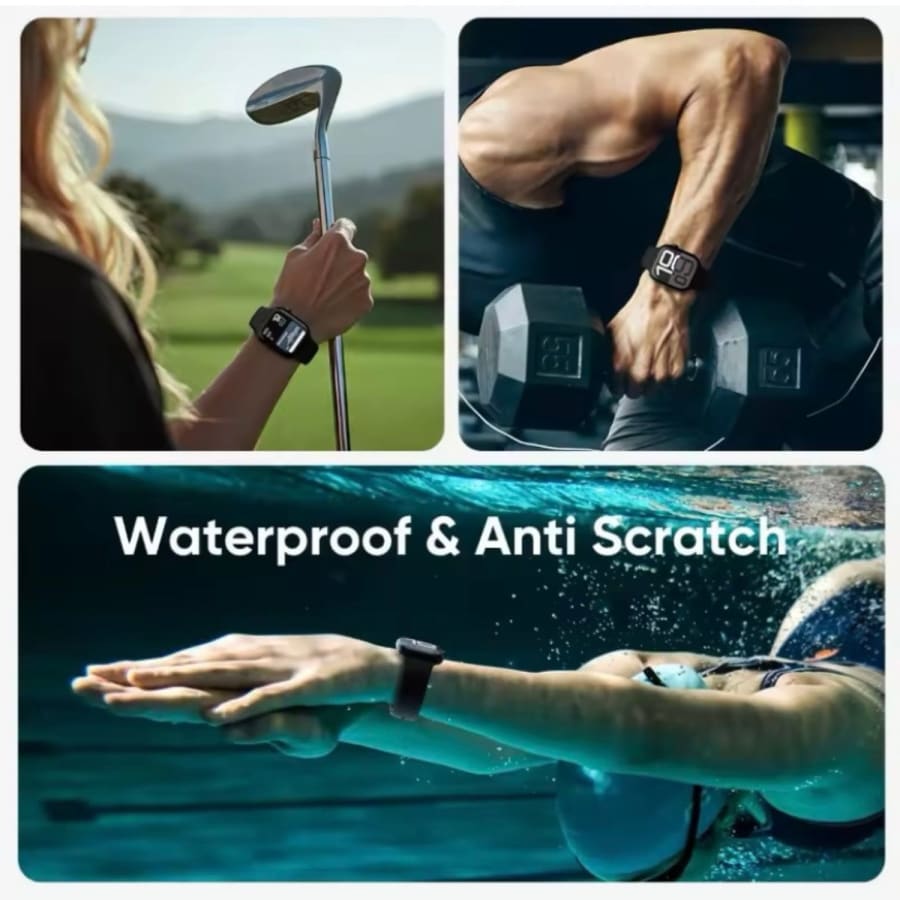 Apple Watch Series 10 42mm screen protector by That Watch Shop, showing a clear, protective film fitting the watch screen perfectly.