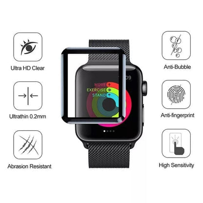 Pair of Apple Watch Series 5 44mm screen protectors by That Watch Shop, showing clear, durable protective covers for watch screens.