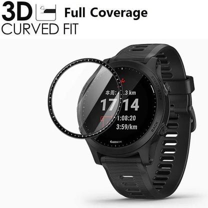Garmin Forerunner 945 LTE watch screen protector, clear protective film for smartwatch display.