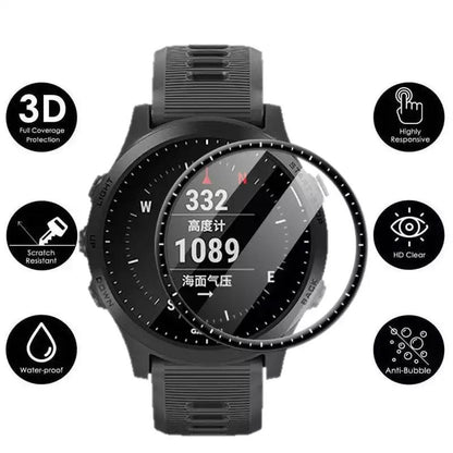 Garmin Forerunner 945 LTE watch screen protector by That Watch Shop, clear protective film covering the watch display.
