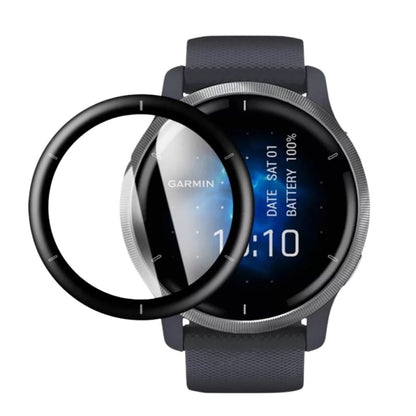 Garmin Venu 2 watch screen protector by That Watch Shop, clear protective film covering the watch display.