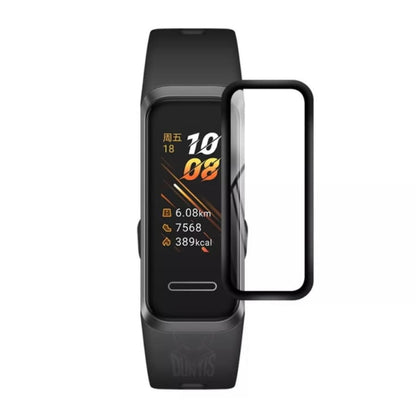 Watch screen protector for Huawei Band 4, transparent protective film, designed to shield the device's display from scratches and damage.