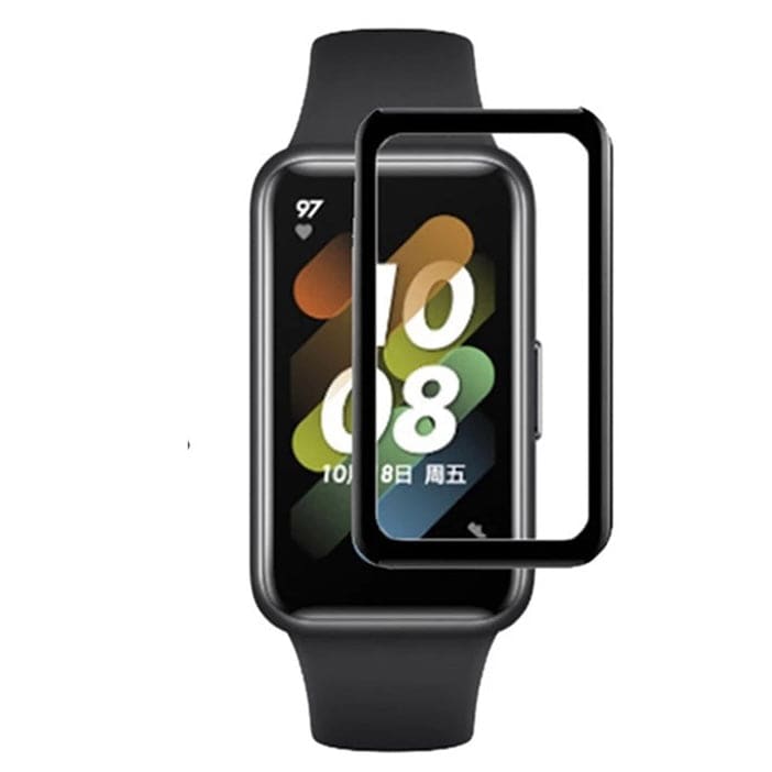 Huawei Band 7 screen protector, clear watch screen protector by That Watch Shop, preventing scratches and smudges.