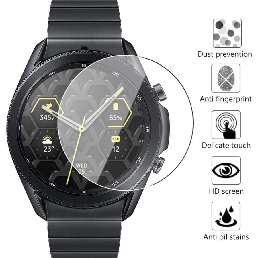 Samsung Galaxy Watch Gear S2 screen protector by That Watch Shop, clear protective film for watch display.