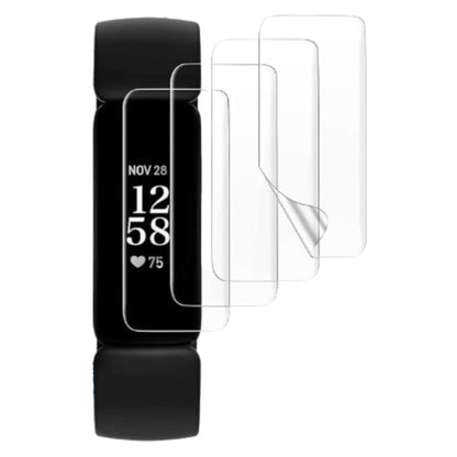 Six hydrogel screen protectors for Fitbit Inspire 2, designed to protect the watch screen from scratches and minor impacts.