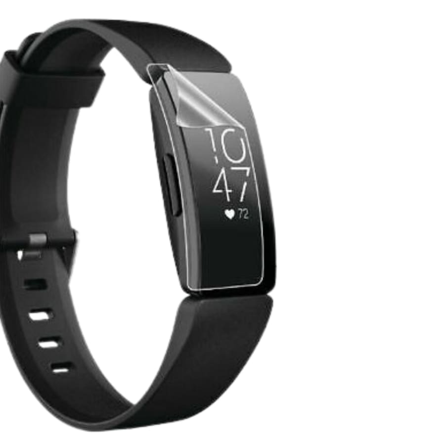 Six hydrogel screen protectors for Fitbit Inspire HR, designed to safeguard the watch display from scratches and daily wear.